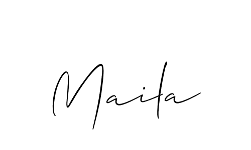 Similarly Allison_Script is the best handwritten signature design. Signature creator online .You can use it as an online autograph creator for name Maila. Maila signature style 2 images and pictures png