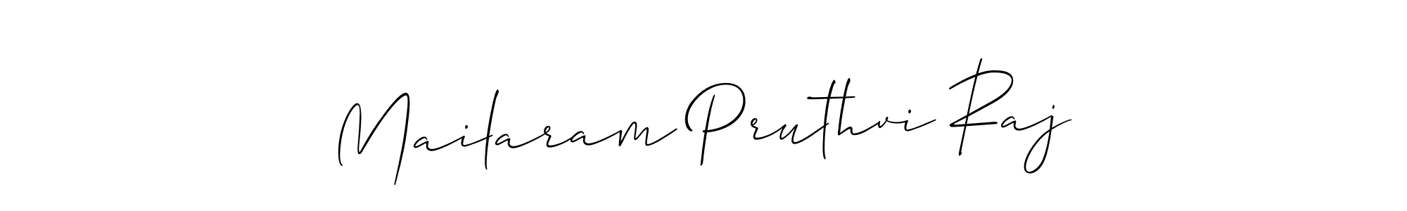 if you are searching for the best signature style for your name Mailaram Pruthvi Raj. so please give up your signature search. here we have designed multiple signature styles  using Allison_Script. Mailaram Pruthvi Raj signature style 2 images and pictures png