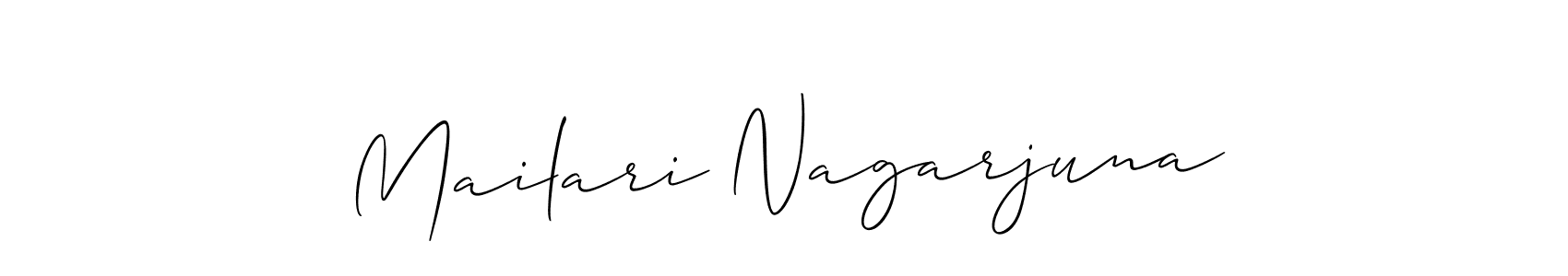 if you are searching for the best signature style for your name Mailari Nagarjuna. so please give up your signature search. here we have designed multiple signature styles  using Allison_Script. Mailari Nagarjuna signature style 2 images and pictures png
