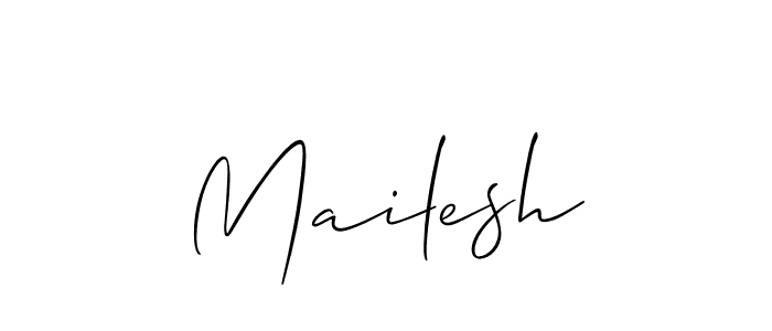 Create a beautiful signature design for name Mailesh. With this signature (Allison_Script) fonts, you can make a handwritten signature for free. Mailesh signature style 2 images and pictures png