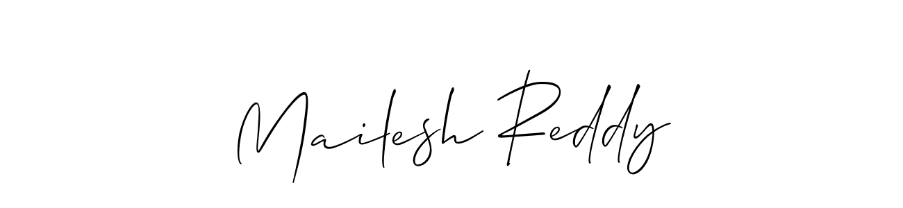 Design your own signature with our free online signature maker. With this signature software, you can create a handwritten (Allison_Script) signature for name Mailesh Reddy. Mailesh Reddy signature style 2 images and pictures png