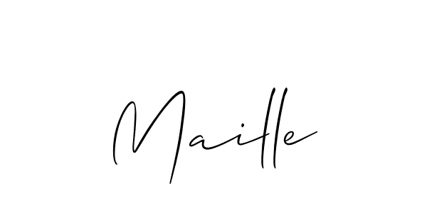 Also we have Maille name is the best signature style. Create professional handwritten signature collection using Allison_Script autograph style. Maille signature style 2 images and pictures png