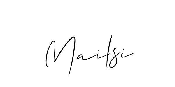 How to make Mailsi signature? Allison_Script is a professional autograph style. Create handwritten signature for Mailsi name. Mailsi signature style 2 images and pictures png