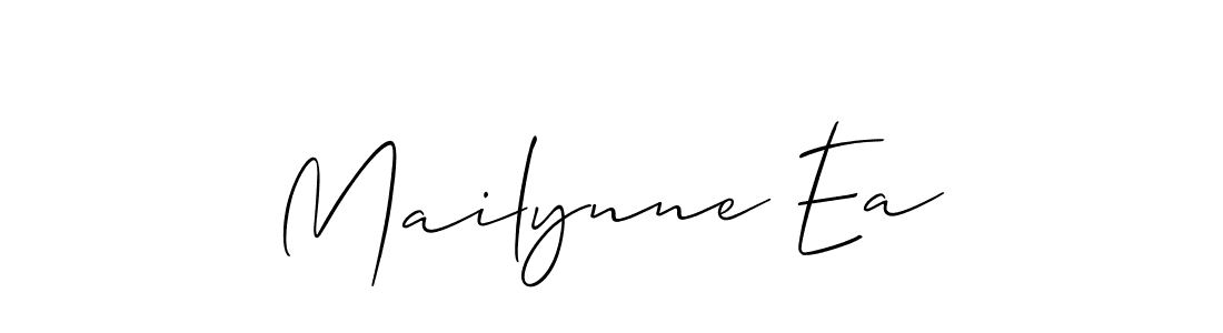 Allison_Script is a professional signature style that is perfect for those who want to add a touch of class to their signature. It is also a great choice for those who want to make their signature more unique. Get Mailynne Ea name to fancy signature for free. Mailynne Ea signature style 2 images and pictures png