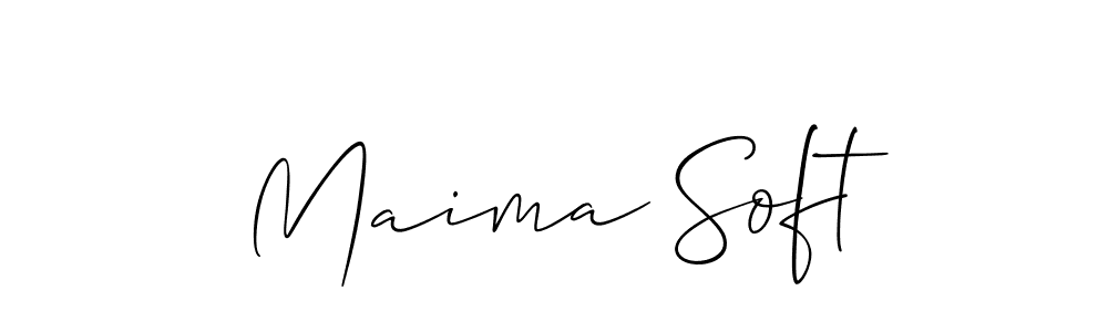 if you are searching for the best signature style for your name Maima Soft. so please give up your signature search. here we have designed multiple signature styles  using Allison_Script. Maima Soft signature style 2 images and pictures png