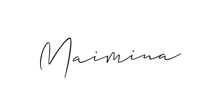 Create a beautiful signature design for name Maimina. With this signature (Allison_Script) fonts, you can make a handwritten signature for free. Maimina signature style 2 images and pictures png