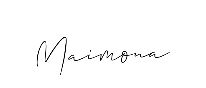 Design your own signature with our free online signature maker. With this signature software, you can create a handwritten (Allison_Script) signature for name Maimona. Maimona signature style 2 images and pictures png
