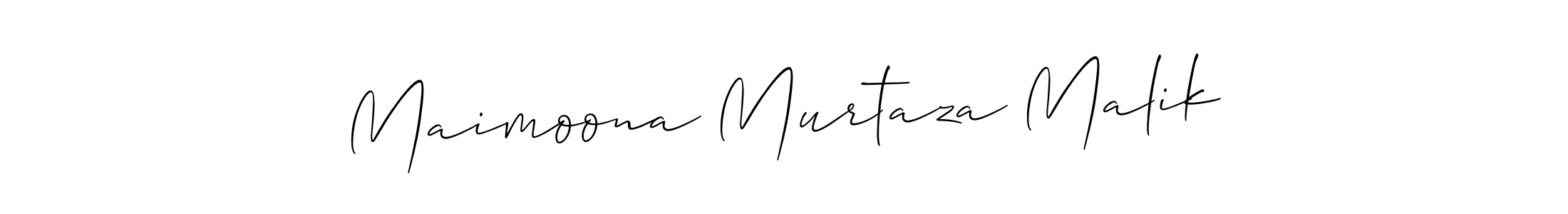 Maimoona Murtaza Malik stylish signature style. Best Handwritten Sign (Allison_Script) for my name. Handwritten Signature Collection Ideas for my name Maimoona Murtaza Malik. Maimoona Murtaza Malik signature style 2 images and pictures png