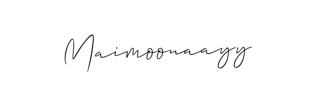 Maimoonaayy stylish signature style. Best Handwritten Sign (Allison_Script) for my name. Handwritten Signature Collection Ideas for my name Maimoonaayy. Maimoonaayy signature style 2 images and pictures png