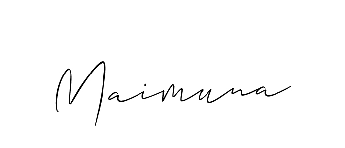 How to make Maimuna signature? Allison_Script is a professional autograph style. Create handwritten signature for Maimuna name. Maimuna signature style 2 images and pictures png