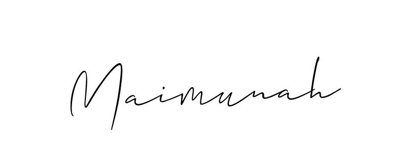 How to make Maimunah signature? Allison_Script is a professional autograph style. Create handwritten signature for Maimunah name. Maimunah signature style 2 images and pictures png