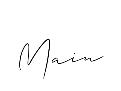 The best way (Allison_Script) to make a short signature is to pick only two or three words in your name. The name Main include a total of six letters. For converting this name. Main signature style 2 images and pictures png