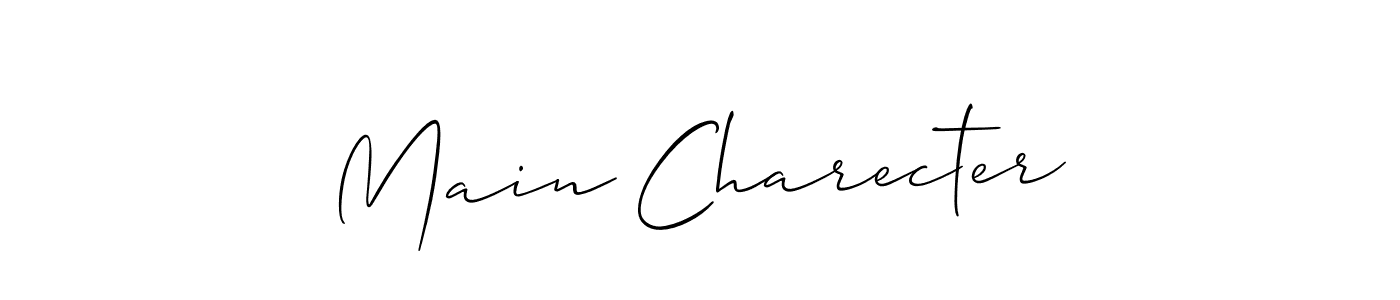 How to make Main Charecter name signature. Use Allison_Script style for creating short signs online. This is the latest handwritten sign. Main Charecter signature style 2 images and pictures png