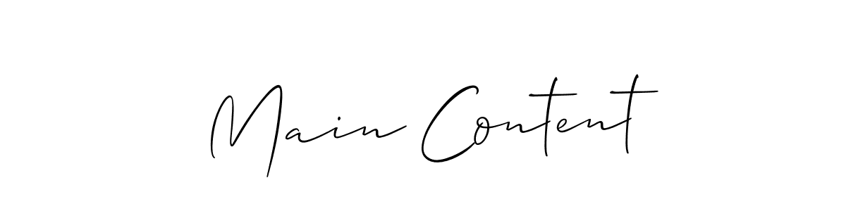 How to make Main Content signature? Allison_Script is a professional autograph style. Create handwritten signature for Main Content name. Main Content signature style 2 images and pictures png