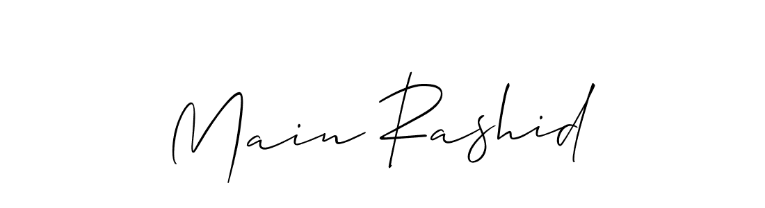 Also we have Main Rashid name is the best signature style. Create professional handwritten signature collection using Allison_Script autograph style. Main Rashid signature style 2 images and pictures png