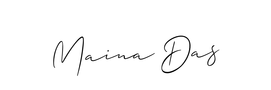 Design your own signature with our free online signature maker. With this signature software, you can create a handwritten (Allison_Script) signature for name Maina Das. Maina Das signature style 2 images and pictures png