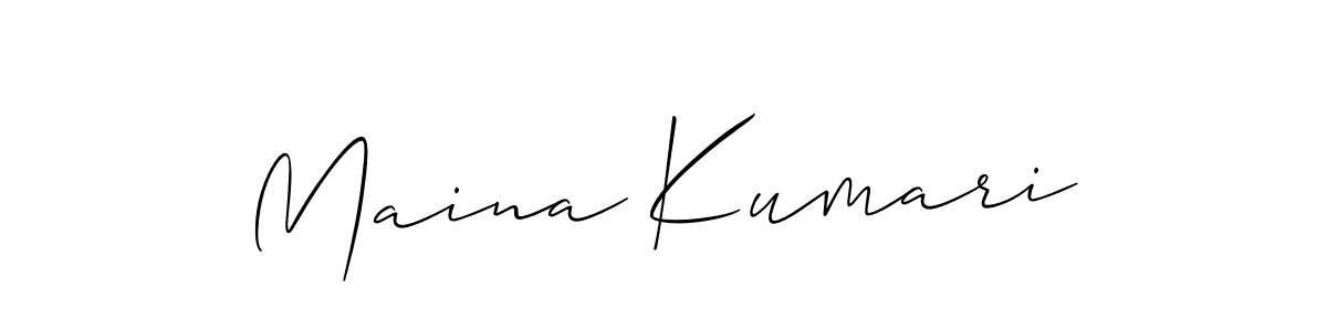 Also we have Maina Kumari name is the best signature style. Create professional handwritten signature collection using Allison_Script autograph style. Maina Kumari signature style 2 images and pictures png