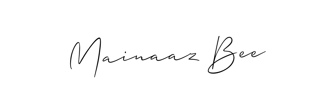 How to make Mainaaz Bee name signature. Use Allison_Script style for creating short signs online. This is the latest handwritten sign. Mainaaz Bee signature style 2 images and pictures png