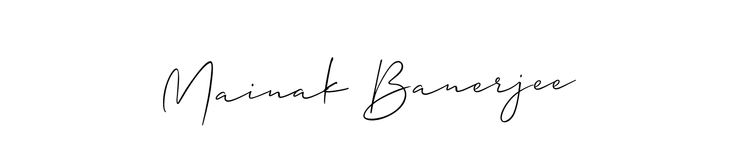 It looks lik you need a new signature style for name Mainak Banerjee. Design unique handwritten (Allison_Script) signature with our free signature maker in just a few clicks. Mainak Banerjee signature style 2 images and pictures png