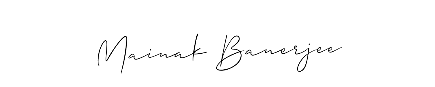 It looks lik you need a new signature style for name Mainak Banerjee. Design unique handwritten (Allison_Script) signature with our free signature maker in just a few clicks. Mainak Banerjee signature style 2 images and pictures png