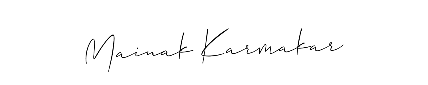 Mainak Karmakar stylish signature style. Best Handwritten Sign (Allison_Script) for my name. Handwritten Signature Collection Ideas for my name Mainak Karmakar. Mainak Karmakar signature style 2 images and pictures png