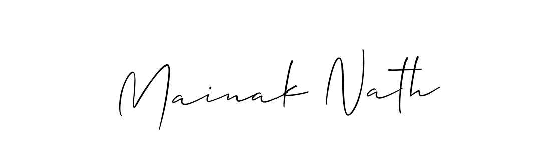Use a signature maker to create a handwritten signature online. With this signature software, you can design (Allison_Script) your own signature for name Mainak Nath. Mainak Nath signature style 2 images and pictures png