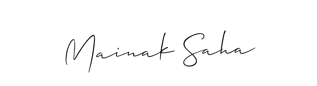 Design your own signature with our free online signature maker. With this signature software, you can create a handwritten (Allison_Script) signature for name Mainak Saha. Mainak Saha signature style 2 images and pictures png