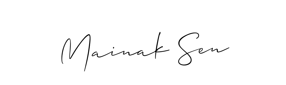 How to make Mainak Sen name signature. Use Allison_Script style for creating short signs online. This is the latest handwritten sign. Mainak Sen signature style 2 images and pictures png