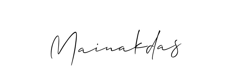 How to make Mainakdas name signature. Use Allison_Script style for creating short signs online. This is the latest handwritten sign. Mainakdas signature style 2 images and pictures png