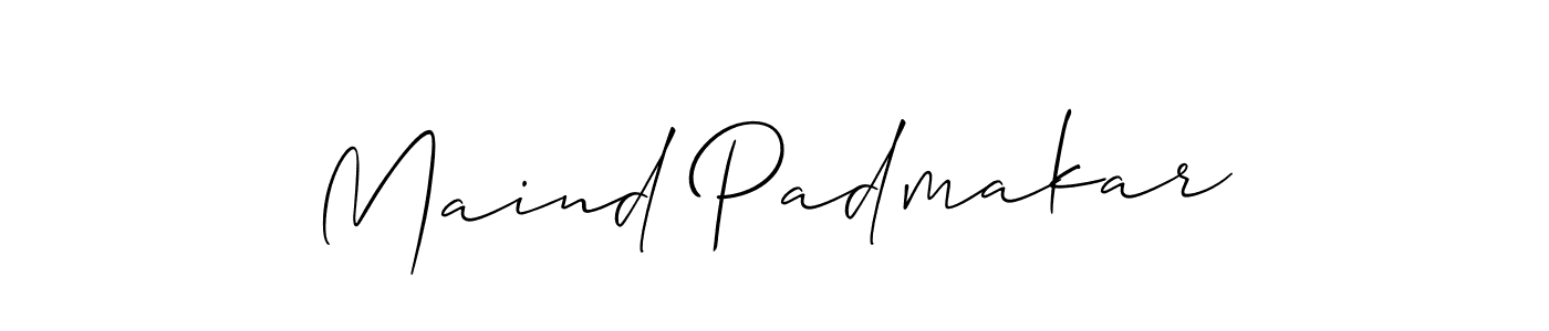 Similarly Allison_Script is the best handwritten signature design. Signature creator online .You can use it as an online autograph creator for name Maind Padmakar. Maind Padmakar signature style 2 images and pictures png