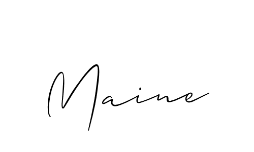 Make a beautiful signature design for name Maine. With this signature (Allison_Script) style, you can create a handwritten signature for free. Maine signature style 2 images and pictures png