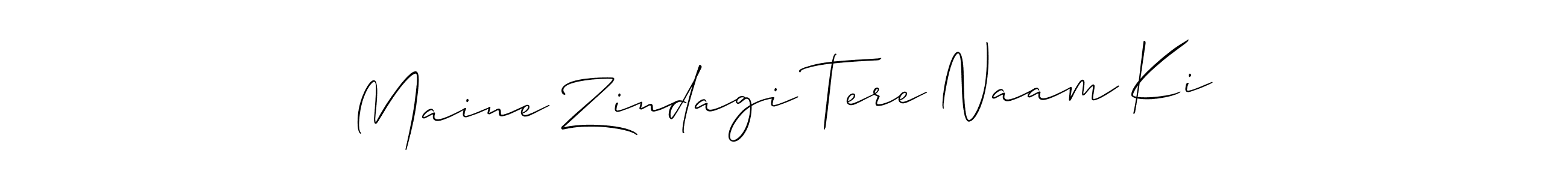 How to Draw Maine Zindagi Tere Naam Ki signature style? Allison_Script is a latest design signature styles for name Maine Zindagi Tere Naam Ki. Maine Zindagi Tere Naam Ki signature style 2 images and pictures png