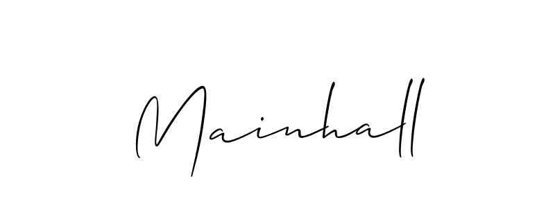 Make a beautiful signature design for name Mainhall. With this signature (Allison_Script) style, you can create a handwritten signature for free. Mainhall signature style 2 images and pictures png