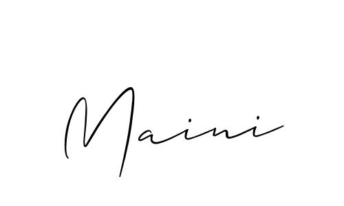 Similarly Allison_Script is the best handwritten signature design. Signature creator online .You can use it as an online autograph creator for name Maini. Maini signature style 2 images and pictures png