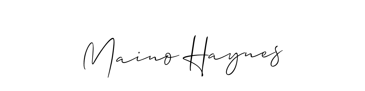 Make a beautiful signature design for name Maino Haynes. Use this online signature maker to create a handwritten signature for free. Maino Haynes signature style 2 images and pictures png