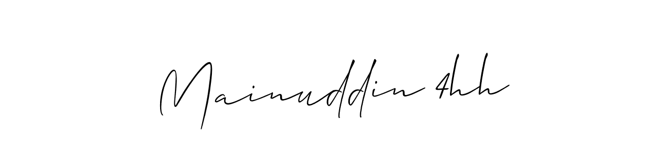 Also we have Mainuddin 4hh name is the best signature style. Create professional handwritten signature collection using Allison_Script autograph style. Mainuddin 4hh signature style 2 images and pictures png