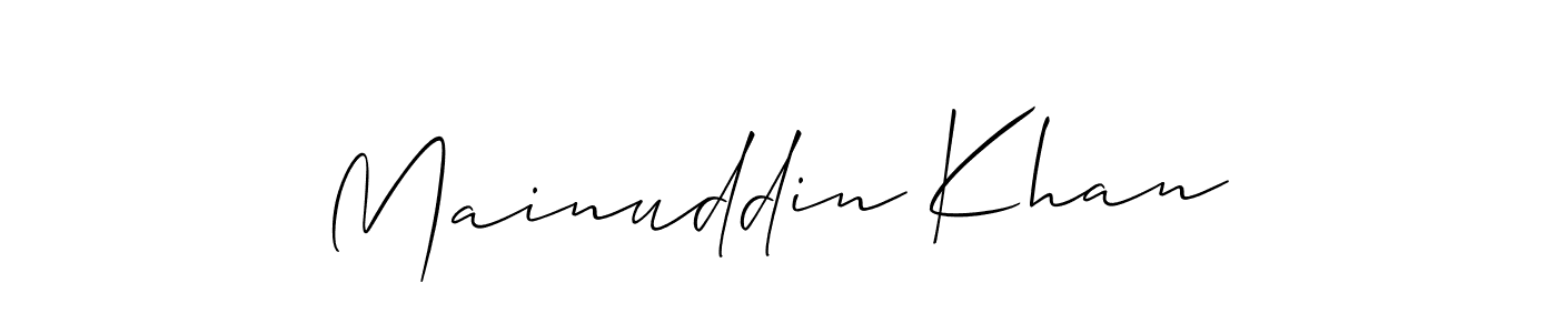 Best and Professional Signature Style for Mainuddin Khan. Allison_Script Best Signature Style Collection. Mainuddin Khan signature style 2 images and pictures png