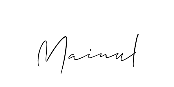 How to Draw Mainul signature style? Allison_Script is a latest design signature styles for name Mainul. Mainul signature style 2 images and pictures png