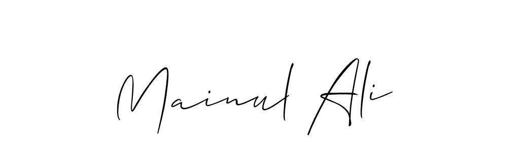 Mainul Ali stylish signature style. Best Handwritten Sign (Allison_Script) for my name. Handwritten Signature Collection Ideas for my name Mainul Ali. Mainul Ali signature style 2 images and pictures png