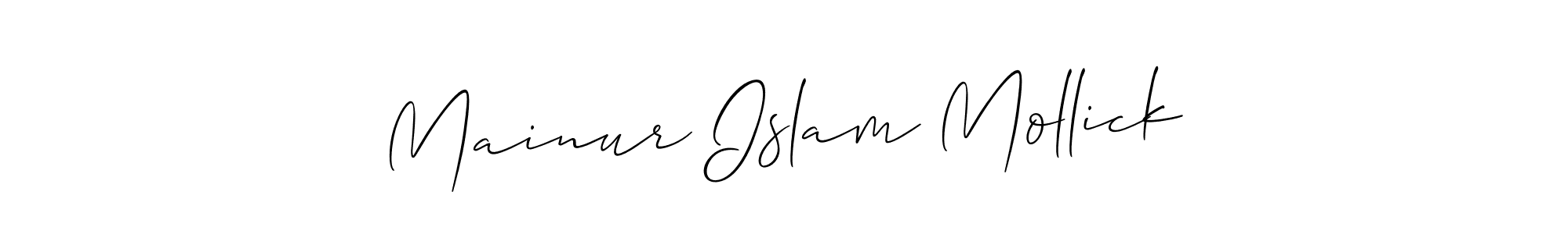 Also You can easily find your signature by using the search form. We will create Mainur Islam Mollick name handwritten signature images for you free of cost using Allison_Script sign style. Mainur Islam Mollick signature style 2 images and pictures png