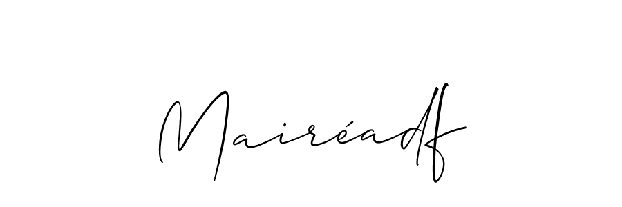 Design your own signature with our free online signature maker. With this signature software, you can create a handwritten (Allison_Script) signature for name Mairéadf. Mairéadf signature style 2 images and pictures png