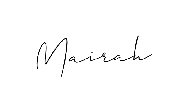 Create a beautiful signature design for name Mairah. With this signature (Allison_Script) fonts, you can make a handwritten signature for free. Mairah signature style 2 images and pictures png