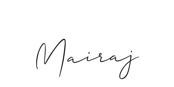 Create a beautiful signature design for name Mairaj. With this signature (Allison_Script) fonts, you can make a handwritten signature for free. Mairaj signature style 2 images and pictures png