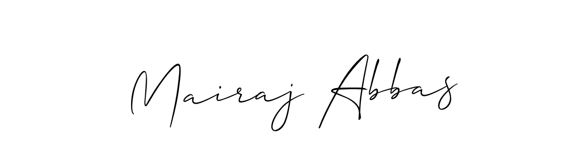 It looks lik you need a new signature style for name Mairaj Abbas. Design unique handwritten (Allison_Script) signature with our free signature maker in just a few clicks. Mairaj Abbas signature style 2 images and pictures png