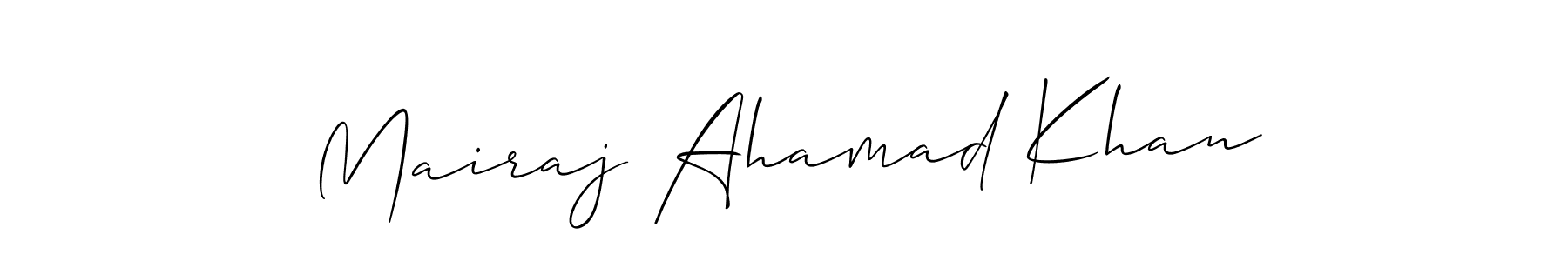 Mairaj Ahamad Khan stylish signature style. Best Handwritten Sign (Allison_Script) for my name. Handwritten Signature Collection Ideas for my name Mairaj Ahamad Khan. Mairaj Ahamad Khan signature style 2 images and pictures png