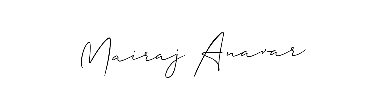 Create a beautiful signature design for name Mairaj Anavar. With this signature (Allison_Script) fonts, you can make a handwritten signature for free. Mairaj Anavar signature style 2 images and pictures png