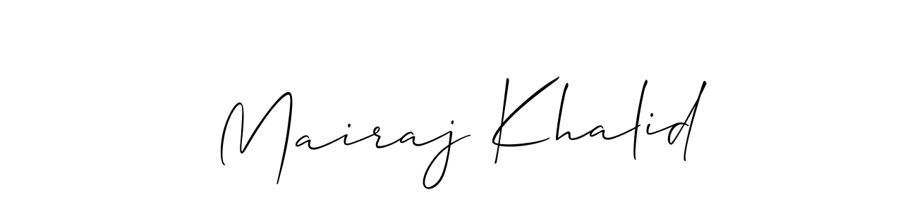 Mairaj Khalid stylish signature style. Best Handwritten Sign (Allison_Script) for my name. Handwritten Signature Collection Ideas for my name Mairaj Khalid. Mairaj Khalid signature style 2 images and pictures png