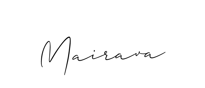 Use a signature maker to create a handwritten signature online. With this signature software, you can design (Allison_Script) your own signature for name Mairava. Mairava signature style 2 images and pictures png