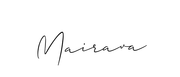 Use a signature maker to create a handwritten signature online. With this signature software, you can design (Allison_Script) your own signature for name Mairava. Mairava signature style 2 images and pictures png