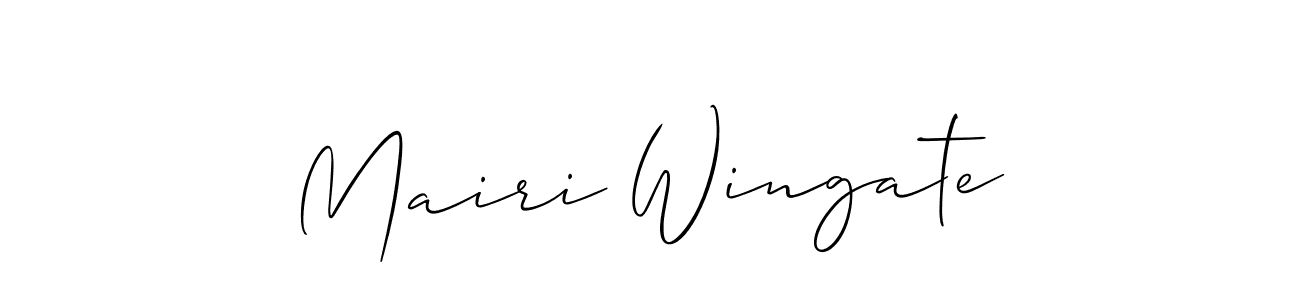 Make a beautiful signature design for name Mairi Wingate. With this signature (Allison_Script) style, you can create a handwritten signature for free. Mairi Wingate signature style 2 images and pictures png